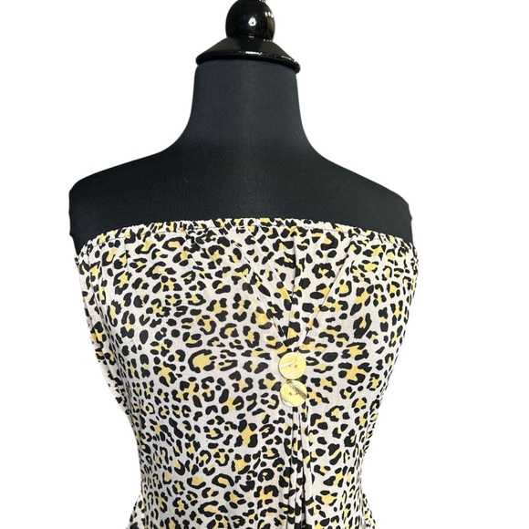 Stylish Strapless Leopard Print Dress - Picture 2 of 9